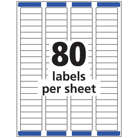 Avery Return Address Labels, 1/2" x 1-3/4", 2000 Clear Labels (5667)