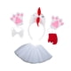 thumbnail image 4 of Disfraz de pollo, novedad, lindo, 5 piezas/conjunto, falda, diadema de pollo, Pascua para Blanco, 4 of 9