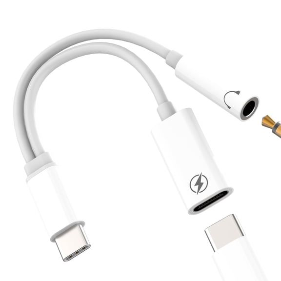 USB C to 3.5mm Headphone Audio Jack Adapter for Apple Type C Charging Port for iPhone 17 16 15 Pro Max AUX Cord Stereo for iPad Compatible for Samsung S26 S25 Android Earphone Converter Accessories