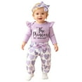 thumbnail image 3 of RTKFRFLM Valentine's Day Gift Baby Girl Clothes Set 3PC Newborn & Infant Flora Romper with Ruffle Pants Soft Cotton 0-24 Months Outfit for Photo Shoot, 3 of 6