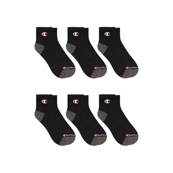 Champion Women’s Cotton Flex Half Terry Ankle Lightweight Socks, 6 Pack, Sizes 4-10
