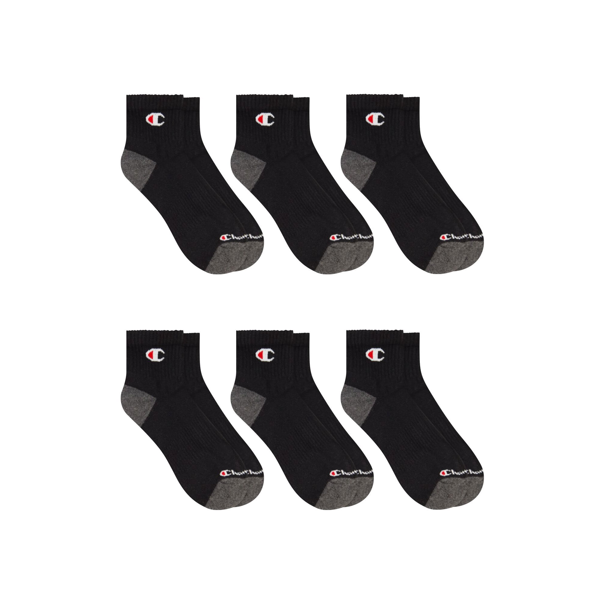 Champion Women’s Cotton Flex Half Terry Ankle Lightweight Socks, 6 Pack, Sizes 4-10
