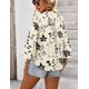 thumbnail image 3 of Blusa LOOKBOHO para mujer, manga 3/4, peplum, cuello en V, negra, talla M, 3 of 7
