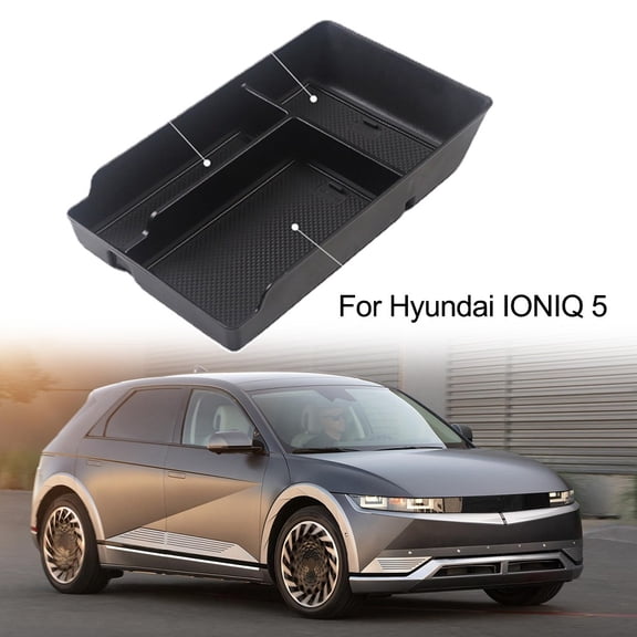 Rooha Interior Parts For Hyundai Ioniq 5 2021 Armrest Storage Box Organizer Tray Center Console Stowing Tidying Black Car Accessories