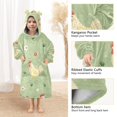 thumbnail image 4 of joogoo Wearable Blanket Hoodie for Kids Cute Chicken in Farm Flannel Oversized Sweatshirt 3-14 Years L, 4 of 7