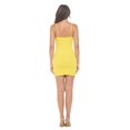 thumbnail image 2 of Yellow X-Large Size Women's Sleeveless Mini Cocktail Dress, Spaghetti Strap Bodycon Sexy Going Out Party, Trendy Spring Summer 2024, 2 of 6
