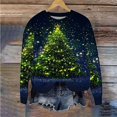 thumbnail image 7 of Feancey Womens Xmas Tree Sweatshirt Loose Crewneck Long Sleeve Holiday Pullover Novelty Christmas Print Casual Tunic Sweatshirts Fall Fashion Clothes Green XXL, 7 of 7