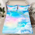 thumbnail image 2 of Manfei Starry Sky 4pcs Bed Sheets for Female Men,Gradient Rainbow King Sheets,Abstract Ombre Super Cozy Sheet Set,Breathable Home Decor, 2 of 7