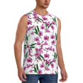 thumbnail image 2 of Yiaed Orchids Flowers Print Men's Singlet Vests Summer Running Muscle Tank Tops Gym Undershirt Round Neck Sleeveless for man, 2 of 5