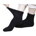 thumbnail image 4 of 2-12 Pairs Premium Women’s Colorful Soft Breathable Cotton Ankle Socks, Non-Binding & Comfort Diabetic Socks (Fits Shoe Size 6-10) (Black, 6 Pack), 4 of 4