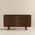 thumbnail image 5 of Ashcroft Furniture Logan Mid Century Modern Walnut Dresser With 6 Drawers, 5 of 6