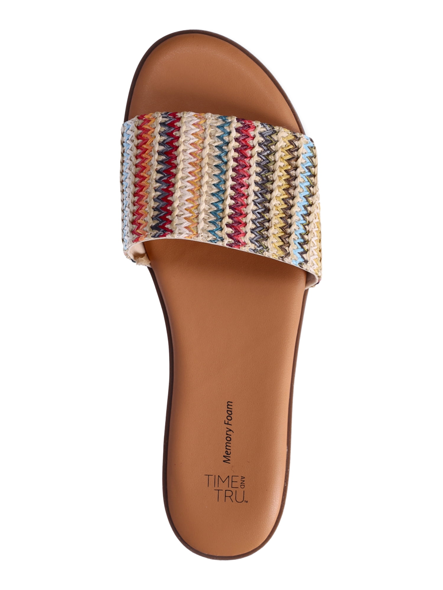 Time and Tru Women's Woven Slide Sandals