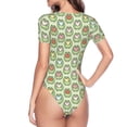 thumbnail image 4 of The Xecao Cute Chubby Frog Women's Crew Neck Body Suit, a short-sleeved bodysuit and basic swimsuit, both comfort and style for dating and daily life, 4 of 9