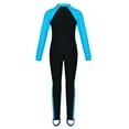 thumbnail image 2 of LiiYii Kids Girls Floral Long Sleeve Full Length Rashguard Shirts UPF 50+ Swimsuit Wetsuit Surfing Outfit Lake Blue 10, 2 of 7