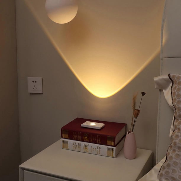 Magnetic Smart LED Bedside Night Light Rechargeable Model Bedroom Body Sensor Light Wall Light Cabinet Lights