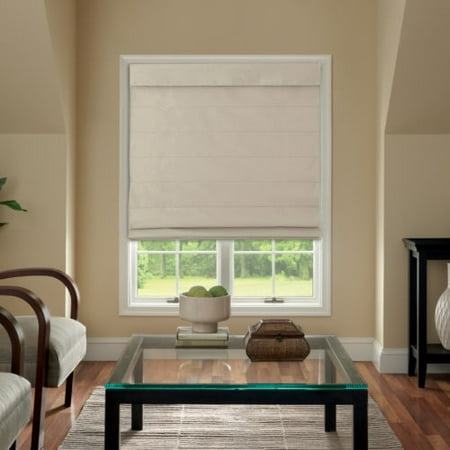 Cordless Fabric Roman Shade Linen 35x64 (Linen Roman Shades Best Price)