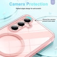 thumbnail image 4 of Casetego Phone Case for Galaxy S25,Clear Magnetic Case,[Yellow Resistant] Slim Fit Shockproof Transparent Crystal Clear Magnetic Case for Samsung Galaxy S25,Pink, 4 of 7