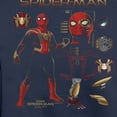 thumbnail image 2 of Men's Marvel Spider-Man: No Way Home Iron Suit Gear  Sweatshirt Navy Blue Large, 2 of 4
