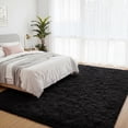 thumbnail image 2 of Lalado 8ft x 10ft Area Rug, Soft Fluffy Indoor Shag Area Rugs for Living Room Bedroom Decor Carpet, Black, 2 of 11