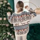 thumbnail image 3 of Suéteres de Navidad para mujer, ropa de gran tamaño, suéteres de manga larga con cuello redondo, prendas de punto cálidas y gruesas, Y2K, invierno, nuevo, 2023, 3 of 5