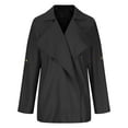 thumbnail image 6 of ameIAEA Women's Trench Coat Long Sleeve Open Front Cardigan Fall Casual Overcoat with Pockets, 6 of 7