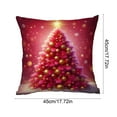 thumbnail image 3 of Btomtd 18" x 18" Pink Christmas Pillow Cover for Home and Sofa Decoration, Festive Throw Pillow Covers for Living Room, Soft Decorative Pillow Cases for Cushion, B, 3 of 6