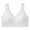 #0017-White, variant on Pounoo Wireless Bras for Women Front Button Closure Plain Bras Home Leisure Time Stretchy Comfort Supportive Bras Gift