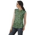 thumbnail image 3 of Moomaya Printed Mandarin Collar Tunic Sleeveless Casual Tank Top Summer Wear, 3 of 6