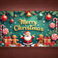 thumbnail image 4 of Colorful Design Christmas Banner Polyester Material Festive Decoration Holiday Cats Banner for Winter Party Indoor Decoration Kids Event, 4 of 9