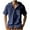 Navy, variant on Mens Short Sleeve Button down Shirts Cotton Linen Drawstring Lightweight Tops Plain Summer Beach T Shirt with Hoodies