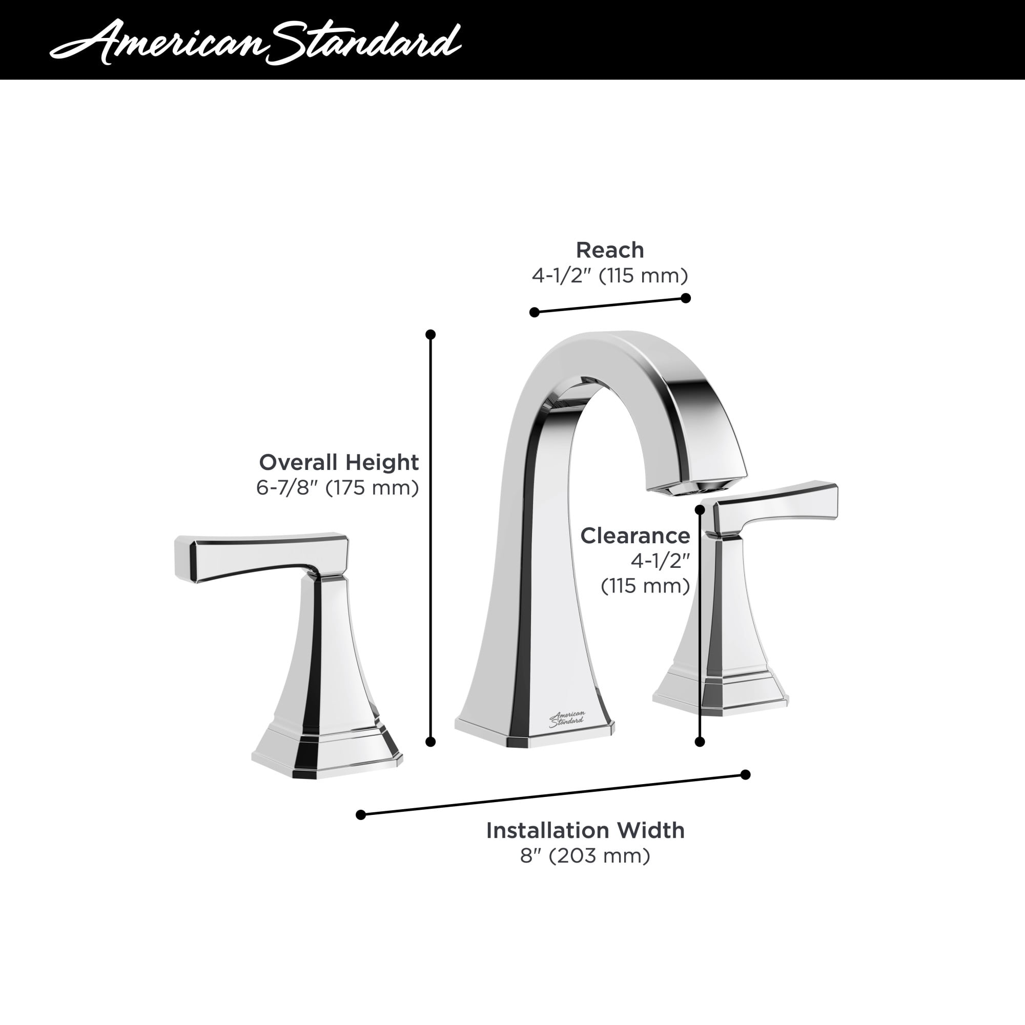 American Standard 7612.807 Crawford 1.2 GPM Widespread Bathroom Faucet - Bronze