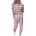 thumbnail image 1 of CHUANK Lounge Suits for Women Colorblocked Pullover Top with Drawstring Sweatpants Trendy Sets with Pockets (X-Large  Wine), 1 of 5