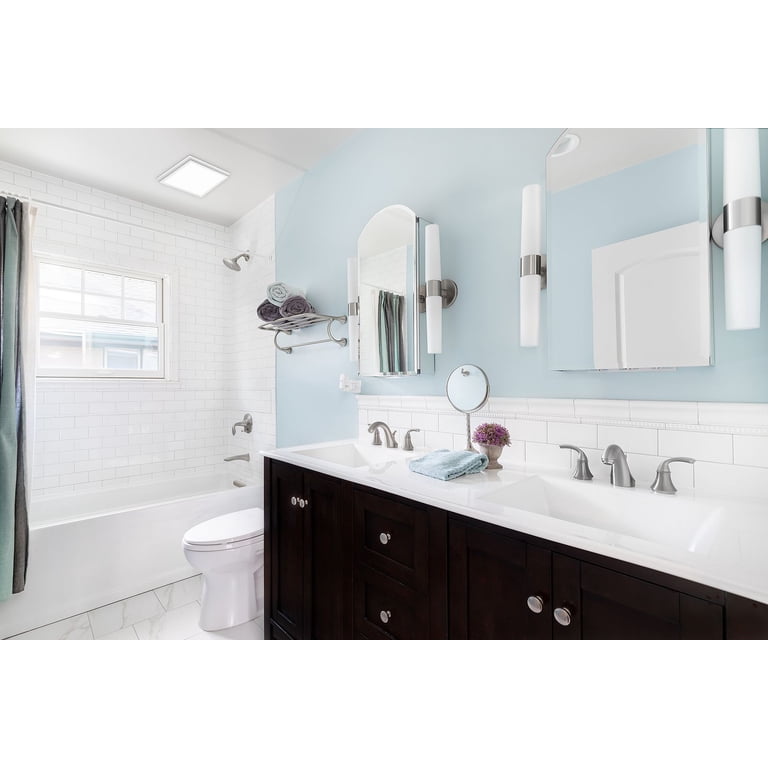 Homewerks 110 CFM 2 Sones Bathroom Ventilation Exhaust Fan with Dimmable  LED Light - Walmart.com
