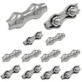 thumbnail image 1 of HUGFEGWE 12Pcs M2 304 Stainless Steel Double Wire Rope Clip Cable Clamps for 1/16 Inch Diameter Wire Rope CJB91-55185, 1 of 5