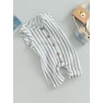 thumbnail image 3 of Bagilaanoe Newborn Baby Girl Boys Summer Jumpsuit Striped Sleeveless Bodysuit 6M 12M 18M 24M Infant Casual One Piece Romper, 3 of 8