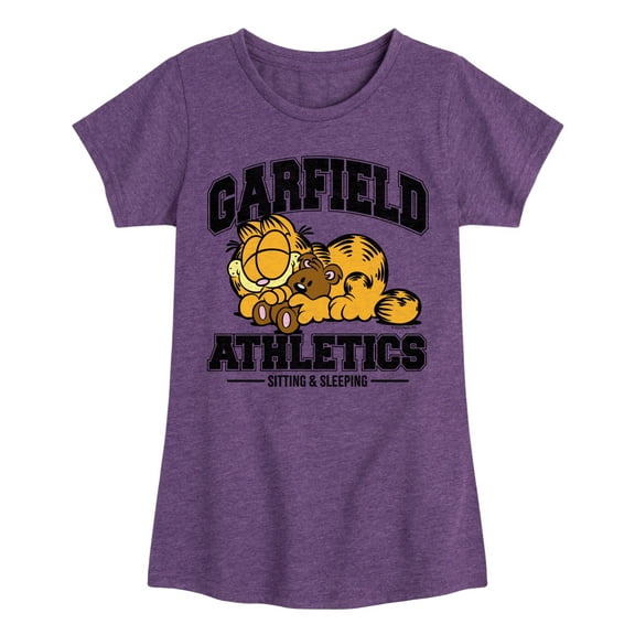 Garfield - Sleeping Athletics - Toddler & Youth Girls Short Sleeve Graphic T-Shirt