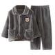 thumbnail image 1 of Conjunto de pijama de invierno de 2 piezas para niños y niñas, sudadera con estampado de letras y pantalones casuales, conjunto de 2 piezas de ropa de otoño e invierno para niños, ropa de dormir de, 1 of 3