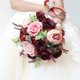 thumbnail image 5 of Burgundy Dusty Bouquet - Champagne Blush Blooming Peony with Eucalyptus Real perfect Bridal Wedding Flowers, 5 of 5