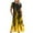 Yellow, variant on Summer Dresses for Women 2024 Elegant Short Sleeve Crew Neck Maxi Dress Casual Tiered Ruffle Hem Spring Dress with Pockets