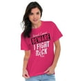 thumbnail image 2 of Beware Fight Back Breast Cancer Pink Women's Graphic T Shirt Tees Brisco Brands S, 2 of 2