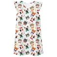 thumbnail image 2 of Big Girls Dress Sleeveless All Over Print Gentle Airy Lovely for Summer and Casual Beautiful Warm Unique Dress Set, 2 of 3