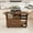 Walnut 47inch, variant on Wohh 47 Inch Folding Dining Table with Storage Shelves & Wheels, Multifunctional Kitchen Desk for Small Spaces, Compact Mobile Computer Desk for Home Office, Dorm, Adjustable Foldable Study Table