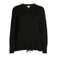 thumbnail image 5 of Time and Tru Women's Drawstring Hem Textured Top, Sizes XS-XXXL, 5 of 5