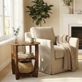 thumbnail image 2 of Round End Table with Storage Shelf,3 Tier Modern Side Table, Sofa Recliner Side Table,Accent Coffee Table,Nightstand for Living Room Bedroom for Small Spaces, 2 of 5