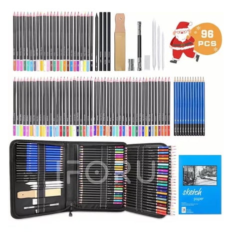 Kit Lápices De Dibujo Y Boceto Con Accesorios IFORU 96 /145 pzs Gao Jiahui unisex