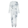 thumbnail image 4 of Frostluinai Tie Dye Print Sets for Women Two Piece Long Sleeve Crewneck Shirts Casual Sweatpants Plus Size Loose Fit Tracksuits with Pocket, 4 of 5