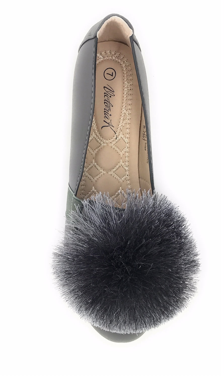 Victoria K Pom-Pom Ballerina Flats (Women)