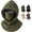 Green, variant on Fleece Double‑Layer Integrated Hat, One Piece Flannel Warm Mask Hat | 3-in-1 Winter Hat, Winter Fleece Balaclava Hood – 3-in-1 Face & Neck Gaiter, Windproof Balaclava for Hiking Cycling Outdoor