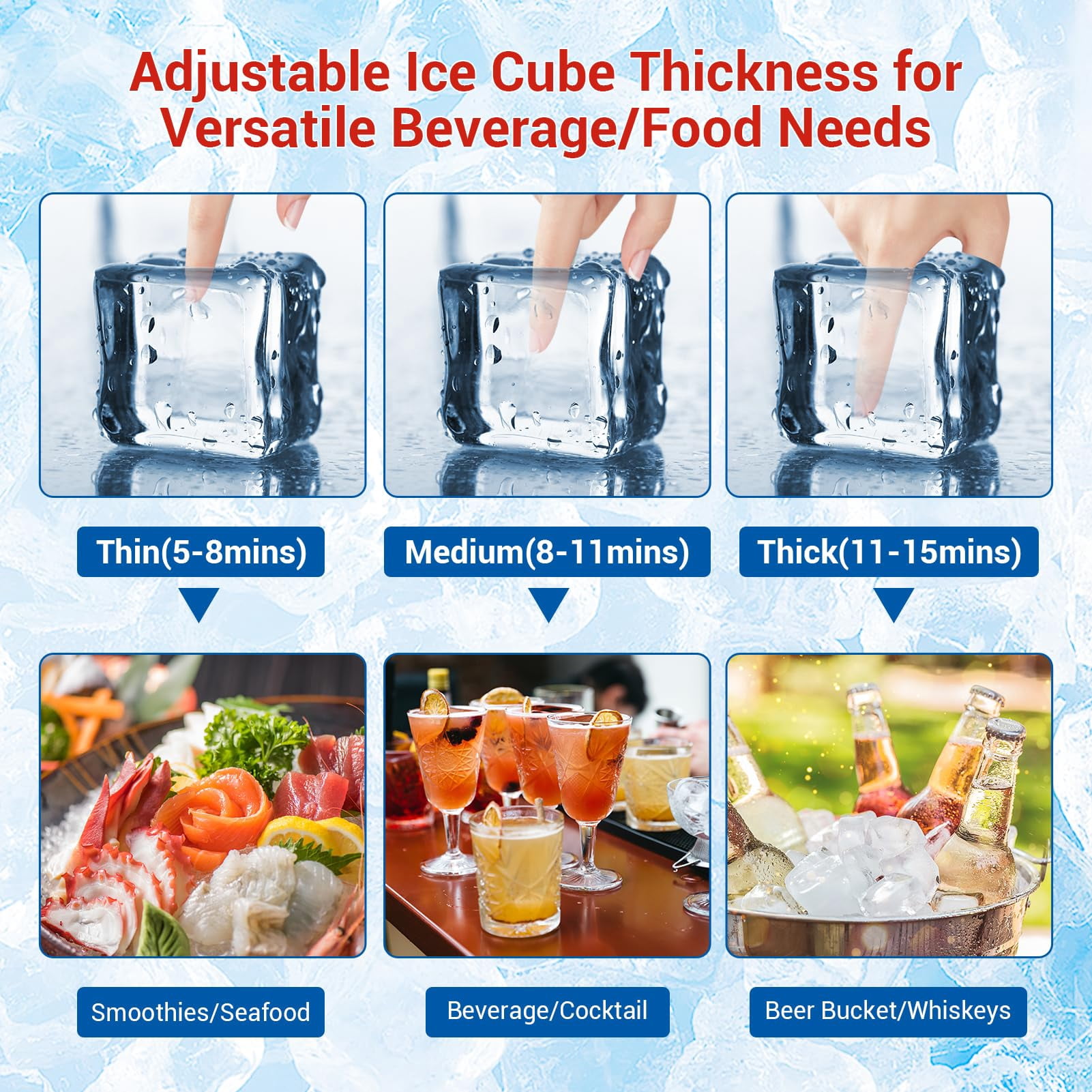 Towallmark Nugget Ice Maker – 68KG/24H Output Countertop Stainless Steel Ice Machine