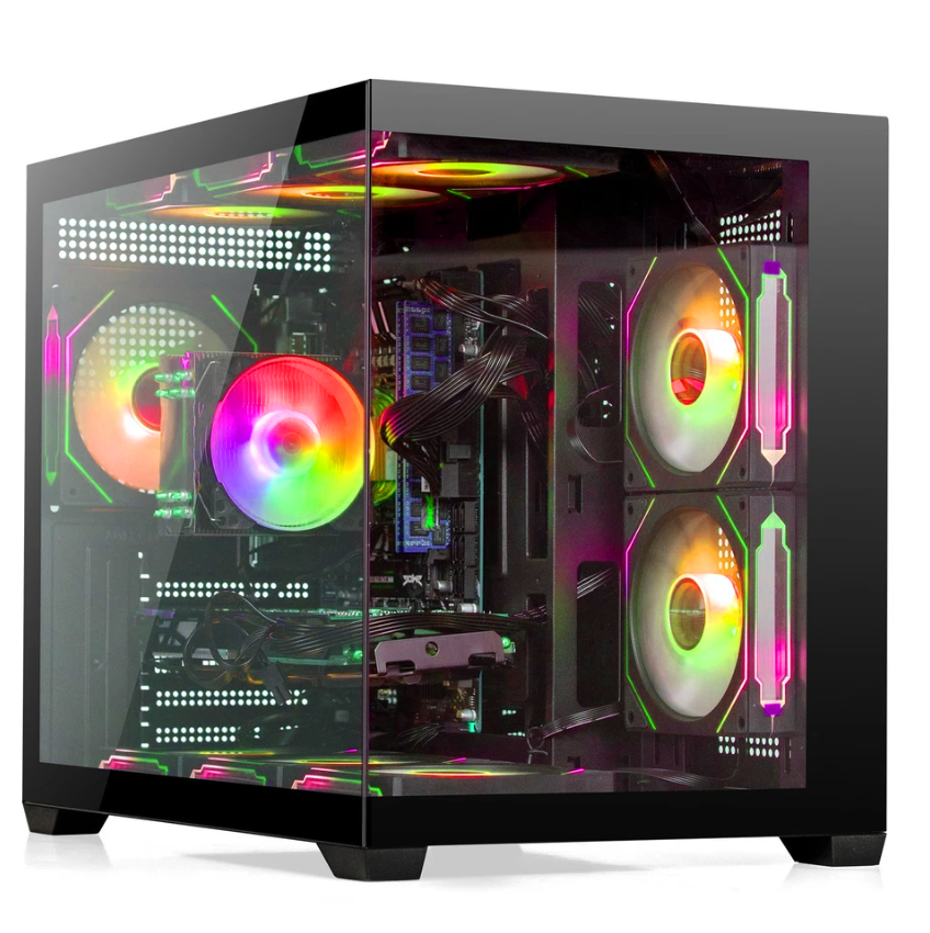 Gaming PC Desktop i7-11700F up to 4.9GHz, RTX 4060 8GB GDDR6, 16GB RAM, 1TB NVMe SSD, 650W, Wi-Fi 6, BT5.4, Windows 11, With RGB Keyboard & Mouse